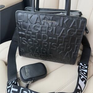 Karl Lagerfeld Black Embossed Bag